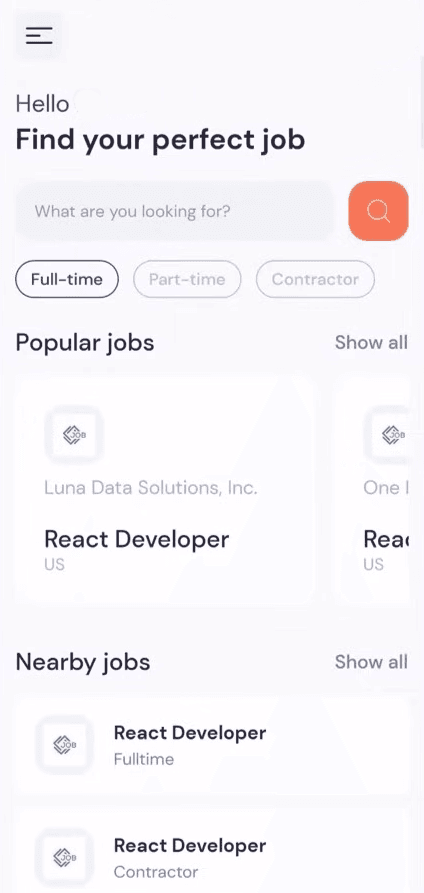 React Native Job Portal